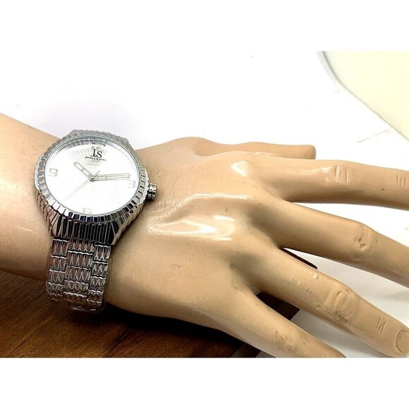 Joshua & Sons Men's Watch JS99SS Quartz Silver Stainless Steel 44mm - Picture 5 of 14